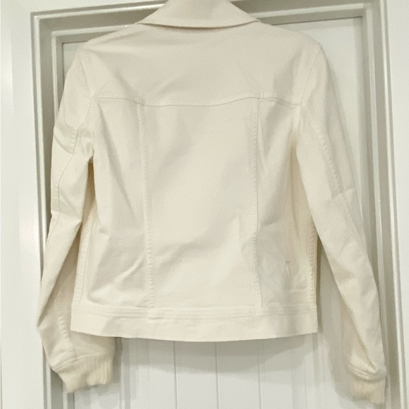EUC Dana Buchman White Denim Jacket - Picture 2 of 9